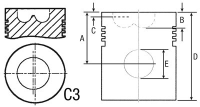 JAG99-0541 Tłok ze sworzniem