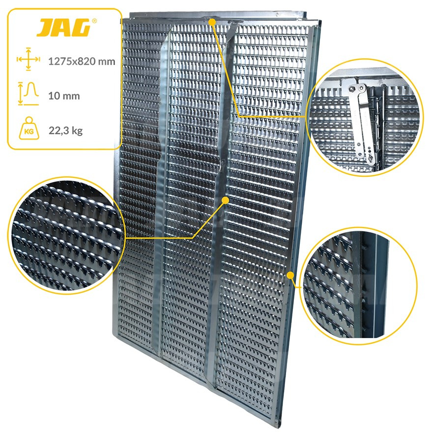 JAG05-0046 Sito żaluzjowe ocynk dolne, lamela-10mm JAG PREMIUM
