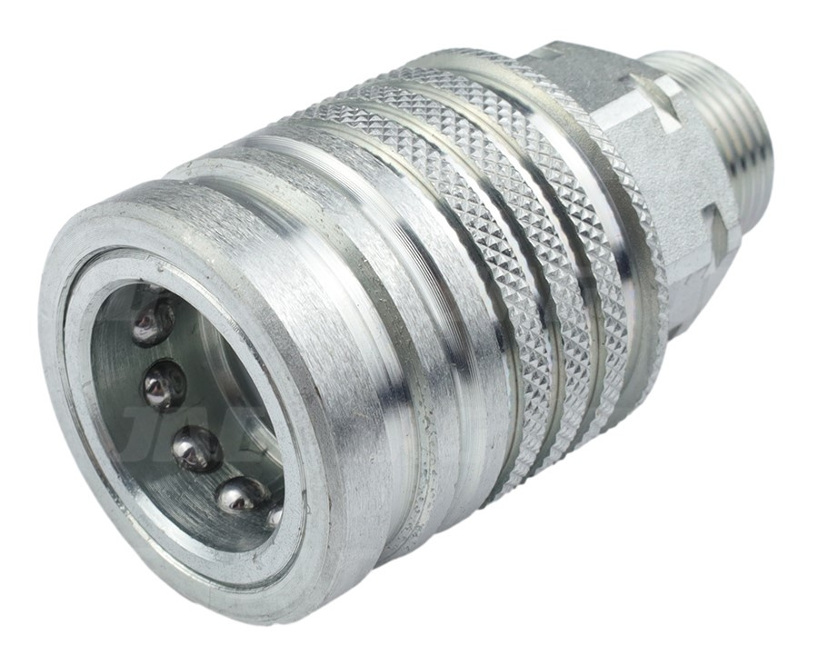 JAG95-0025 Szybkozłącze hydrauliczne grzybkowe-gniazdo wzmacniane z gwintem zewnętrznym, DN12,5, M20x1,5, 12H, ISO7241-A