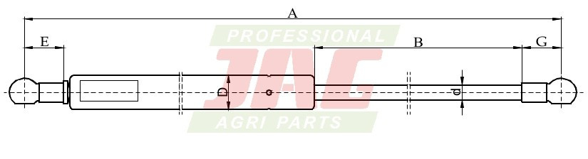 JAG99-1094 Siłownik gazowy JAG