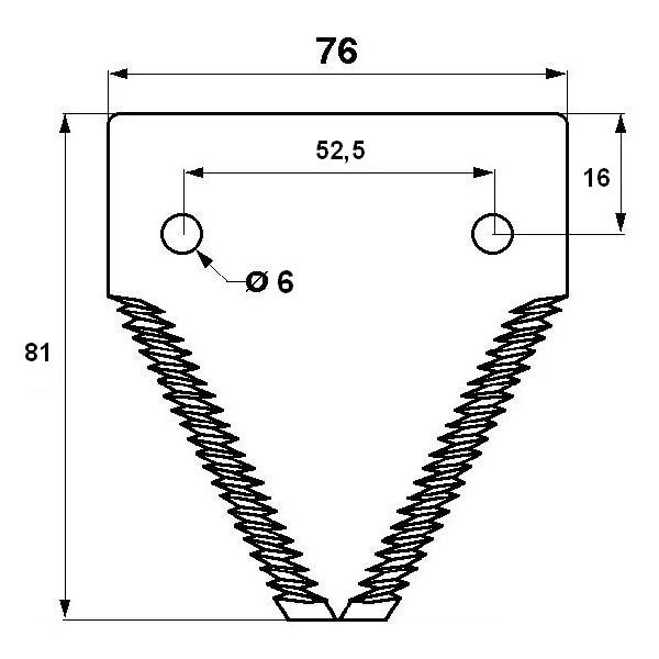 JAG11-0043 Nożyk kosy górno nacinany JAG, Dronningborg 44103700 D44103700