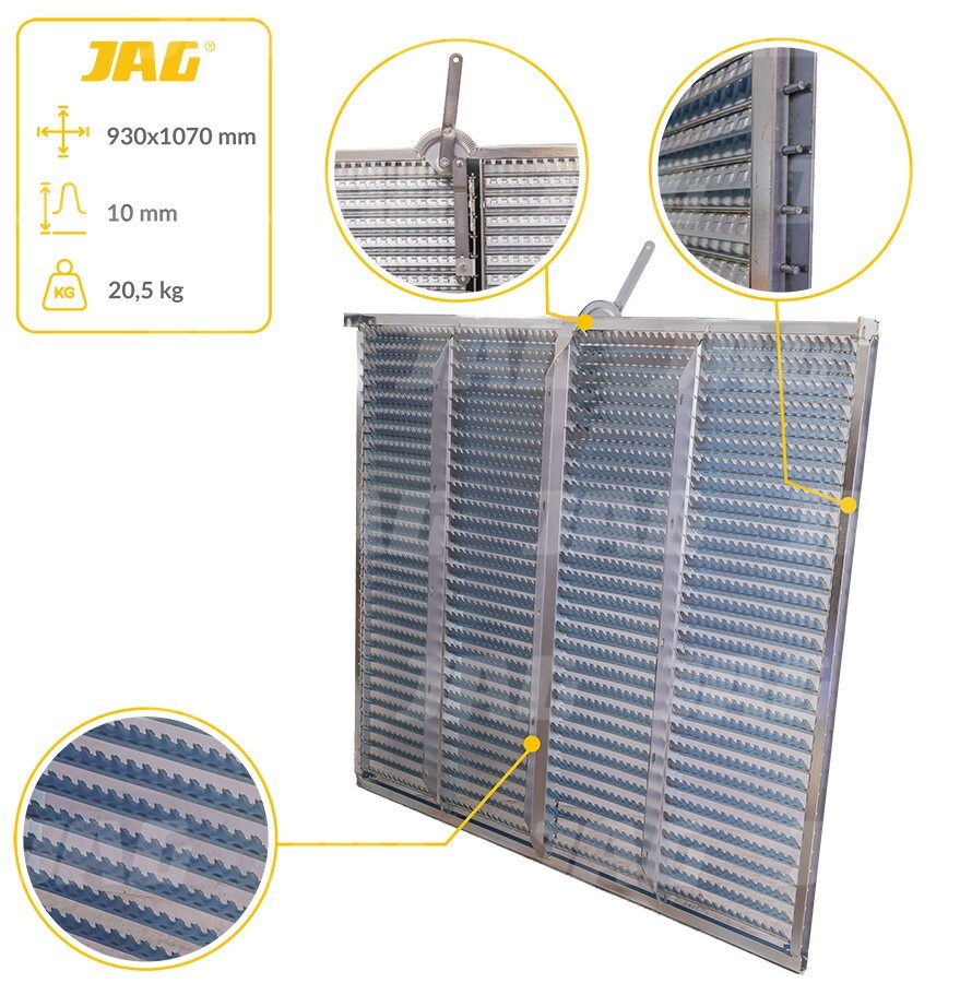 JAG05-0040 Sito żaluzjowe ocynkowane górne, lamela-10mm JAG PREMIUM, CLAAS 0006531841