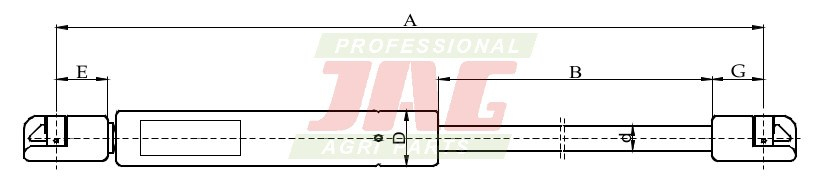 JAG99-1035 Siłownik gazowy