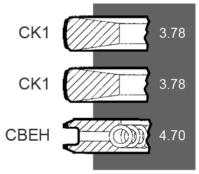 RE48380 Pierścienie tłokowe