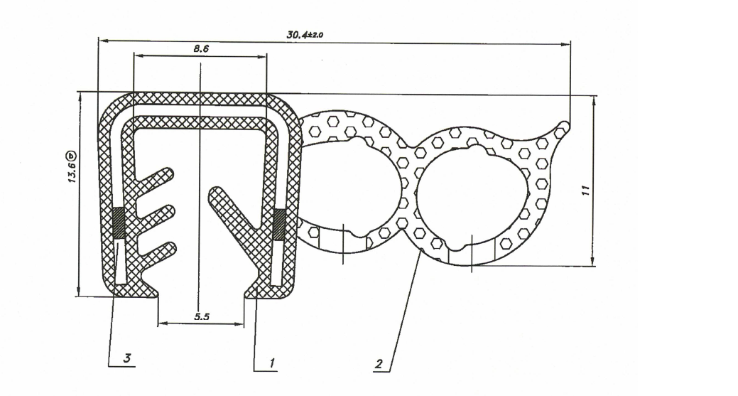 JAG09-0592 Uszczelka kabiny 5m, JOHN DEERE AL164267 NEW HOLLAND 82027998