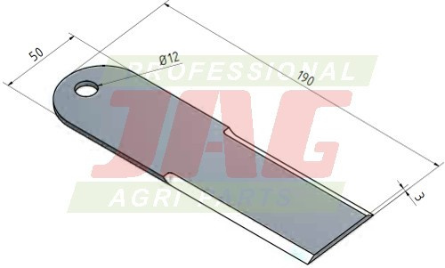 JAG21-0080 Nóż sieczkarni stały MWS Germany