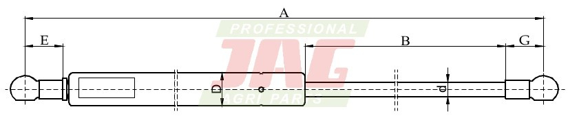 JAG99-1098 Siłownik gazowy