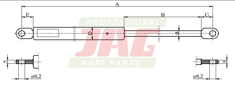 JAG99-1118 Siłownik gazowy