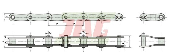 S55/SD/J4A Łańcuch podajnika elewatorowego ROLLON-SOLID