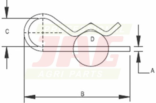 JAG98-0129 Zawleczka sprężysta 3 mm