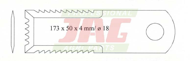 JAG21-0061 Nóż sieczkarni RADURA, NEW HOLLAND 84037550