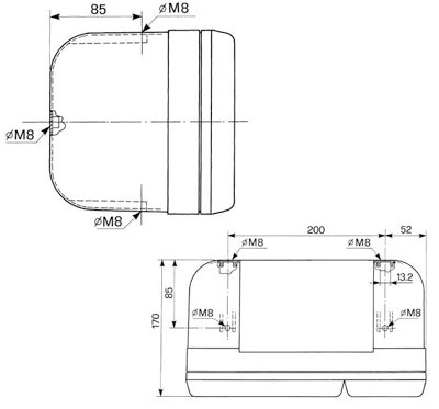 05.307.000.01 Reflektor kompletny lewy COBO