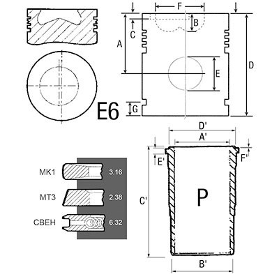 RE23173 Zestaw naprawczy JD 6404D