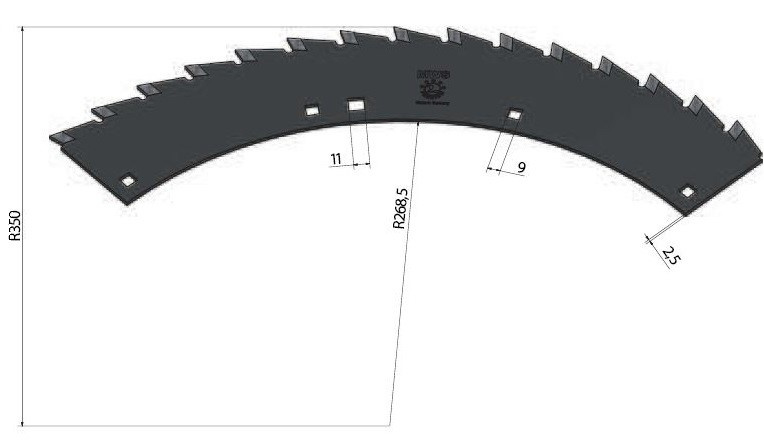 30-0540-73-01-2-y Piła sieczkarni lewa PREMIUM MWS Germany-żółta