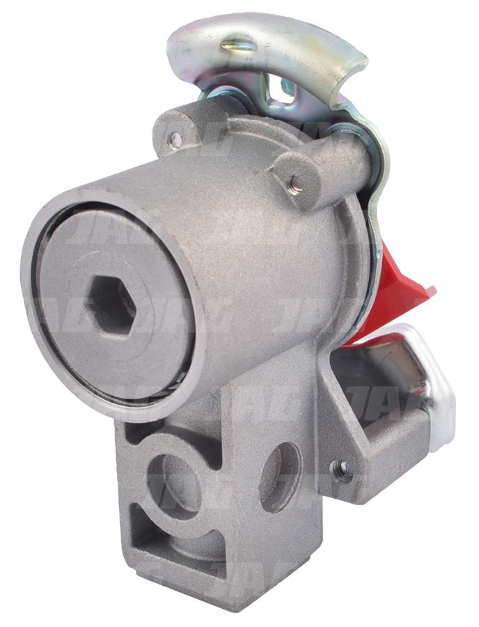 DC214640 Złącze pneumatyczne z zintegrowanym filtrem czerwone M16X1,5