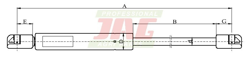 JAG99-1035 Siłownik gazowy JAG, DEUTZ FAHR 04415239