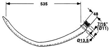 JAG51-0016 Iglica stalowa JAG PREMIUM, NEW HOLLAND 052993 JAG JAG51-0016