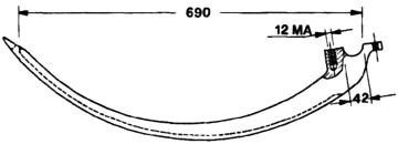 JAG51-0009 Iglica blaszana JAG PREMIUM, JOHN DEERE DC14818 AFH202537
