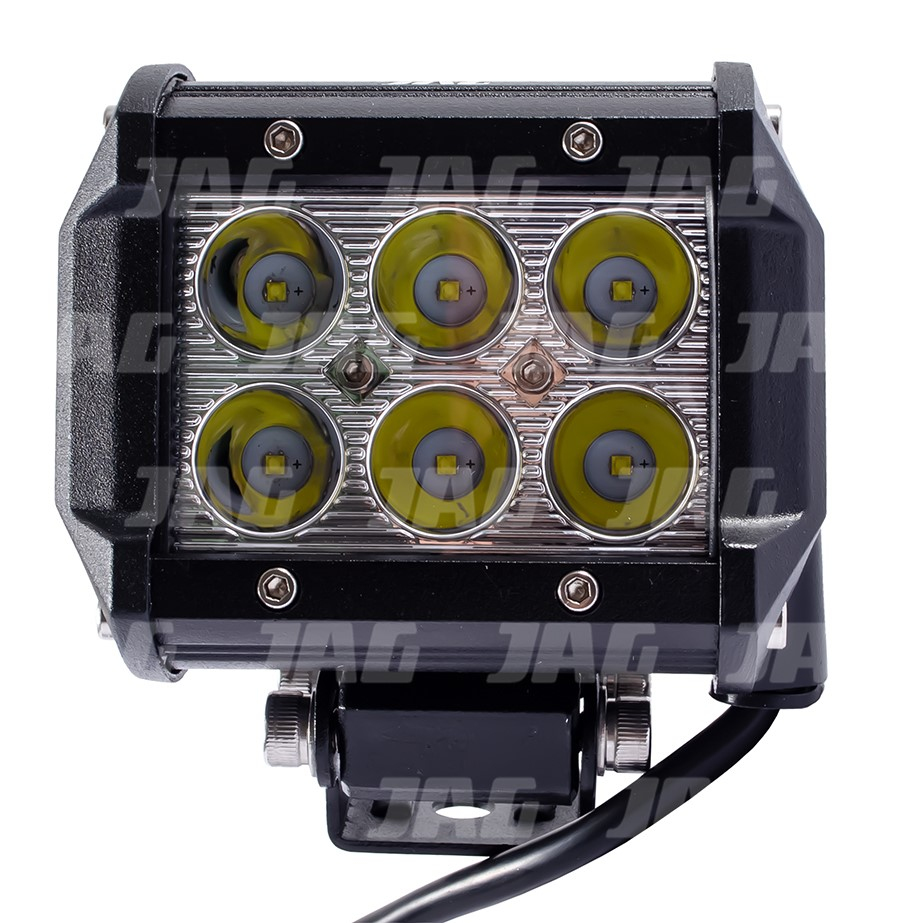 JAG96-0037 Lampa robocza LED, 18W, 10-30V, 6 CREE LEDx3W, SPOT, Listwa podwójna