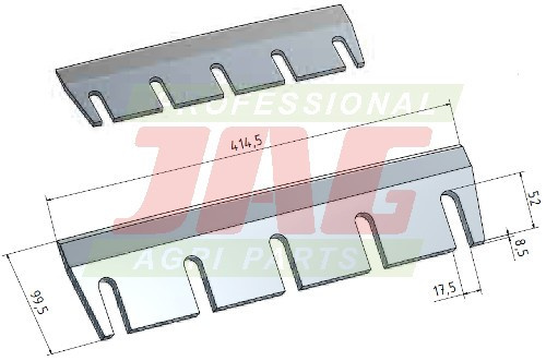 30-0410-46-01-2 Nóż prawy do trawy MWS Germany, KRONE 3507710 3507690