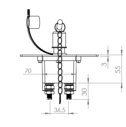 Wyłącznik prądu masy 2500A 24/48V