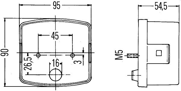 AL67207 Lampa tylna zespolona Hella