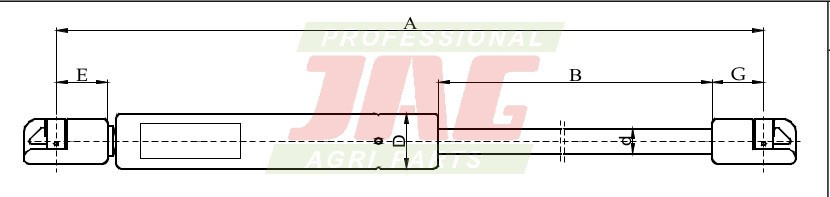 JAG99-1028 Siłownik gazowy JAG, DEUTZ FAHR 0.010.1579.0 1015790
