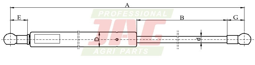 JAG99-1095 Siłownik gazowy