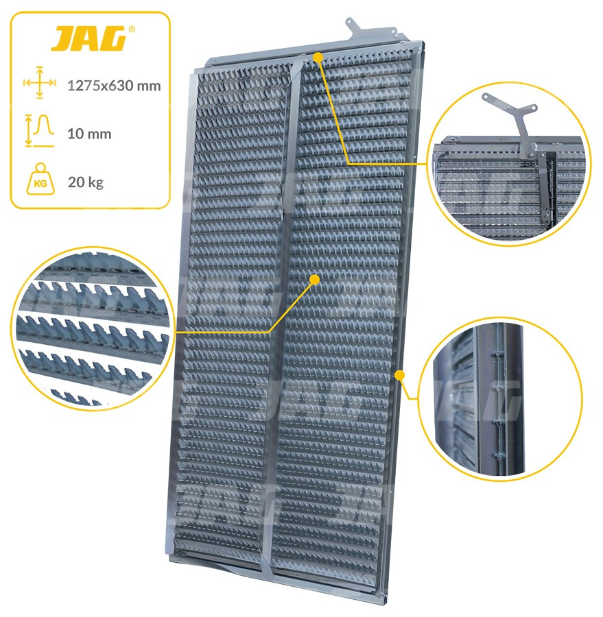 JAG05-0419 Sito żaluzjowe ocynkowane dolne, lamela-10mm JAG PREMIUM, CLAAS 0018089970 0005535420