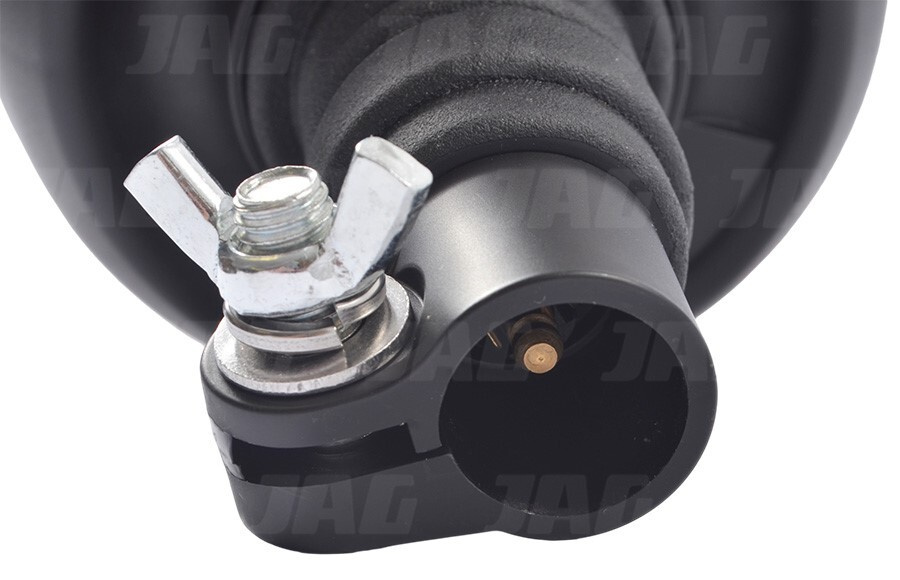 JAG96-0093 Lampa Błyskowa, 60 LED SMD, 12-24V, R10, Uchwyt na elastyczny trzpień, błysk obrotowy 360° / błysk przerywany JAG
