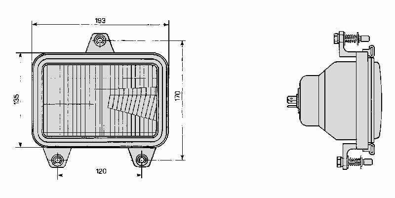 05.309.000.01 Reflektor prawy COBO