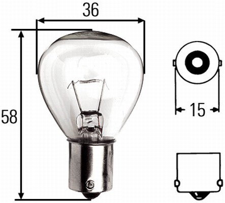 Żarówka 12V 45W-U-BA15S HELLA