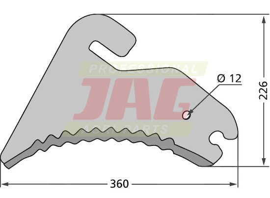 JAG59-0381 Nóż prasy, WELGER 0982210900 0982.21.09.00