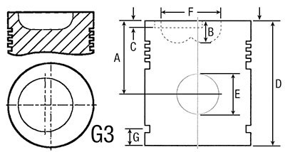 JAG99-0408 Tłok sworzeń
