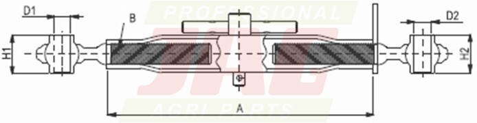 JAG98-0521 Łącznik górny, MASSEY FERGUSON 3027666M91 1869954M91