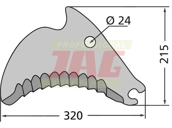 16650699 Nóż prasy, DEUTZ FAHR 16650699 1665.0699