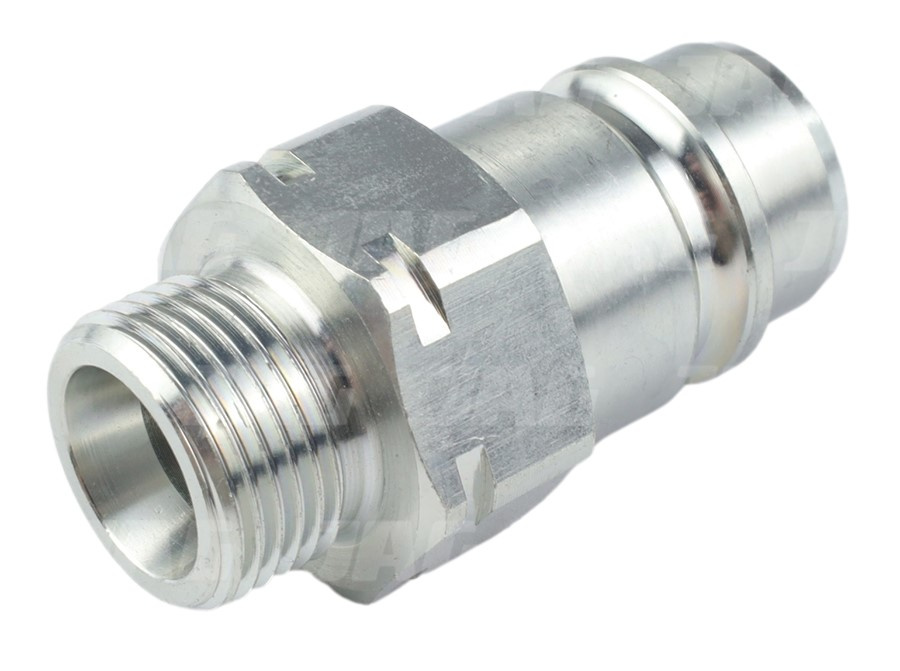 JAG95-0075 Szybkozłącze hydrauliczne grzybkowe-wtyczka wzmacniana z gwintem zewnętrznym, DN12,5, M20X1,5, 12H, ISO7241-A