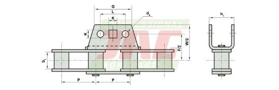 CA557/F3/J3A Łańcuch prasy rolującej