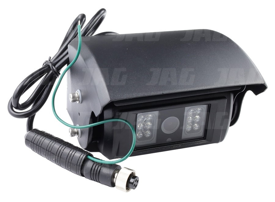 JAG97-0017 Kamera do monitoringu przewodowa, 600TVL, 12 Diod IR, IP69K, na przód, Grzałka