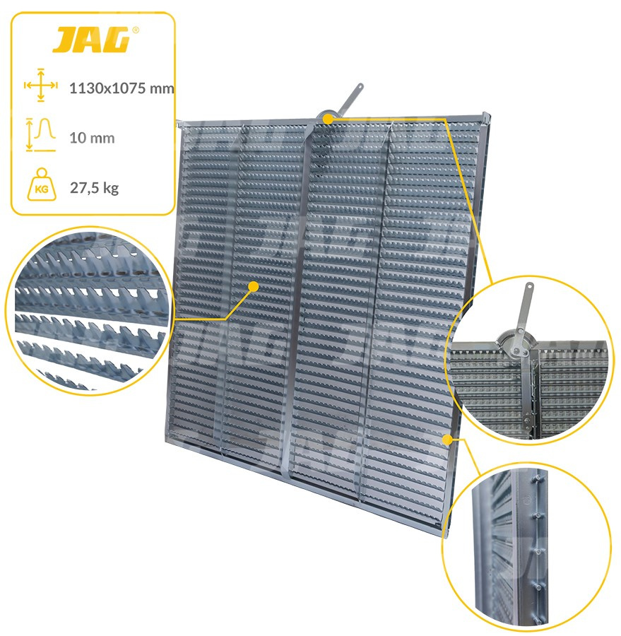 JAG05-0038 Sito żaluzjowe ocynkowane górne, lamela-10mm JAG PREMIUM, CLAAS 0006531600