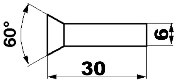 JAG01-0017 Nit płaski /op.500g./ 6x30