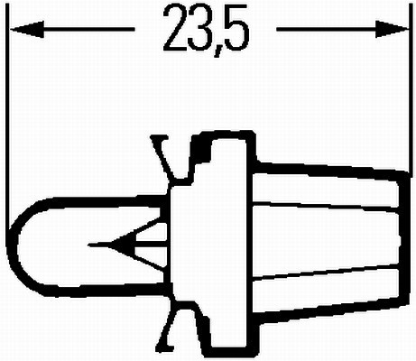 Żarówka 12V 2W-B8.5D HELLA