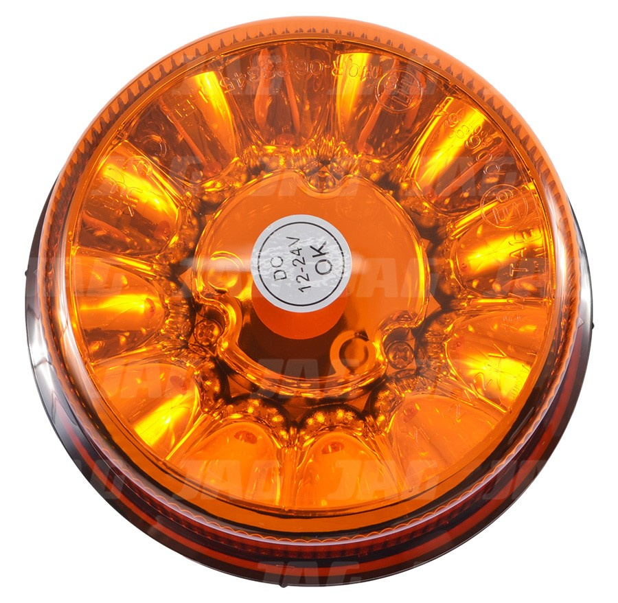 JAG96-0062.01 Lampa Błyskowa JAG- LED, 12-24 V 12x1W Uchwyt na elastyczny trzpień, UFO