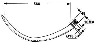 JAG51-0001 Iglica stalowa JAG PREMIUM, CLAAS 9275210 JAG JAG51-0001