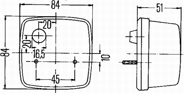 2338490 Lampa tył Hella hamulec, CLAAS 0002338490 DEUTZ FAHR 06277522