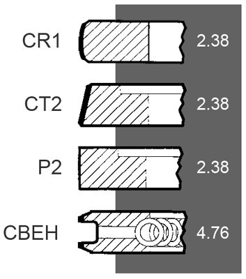 FNN6149T Pierścienie tłokowe, FORD 81814535 83917464