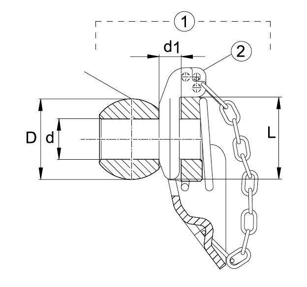 1099033 Kula z kołnierzem Walterscheid (099033)