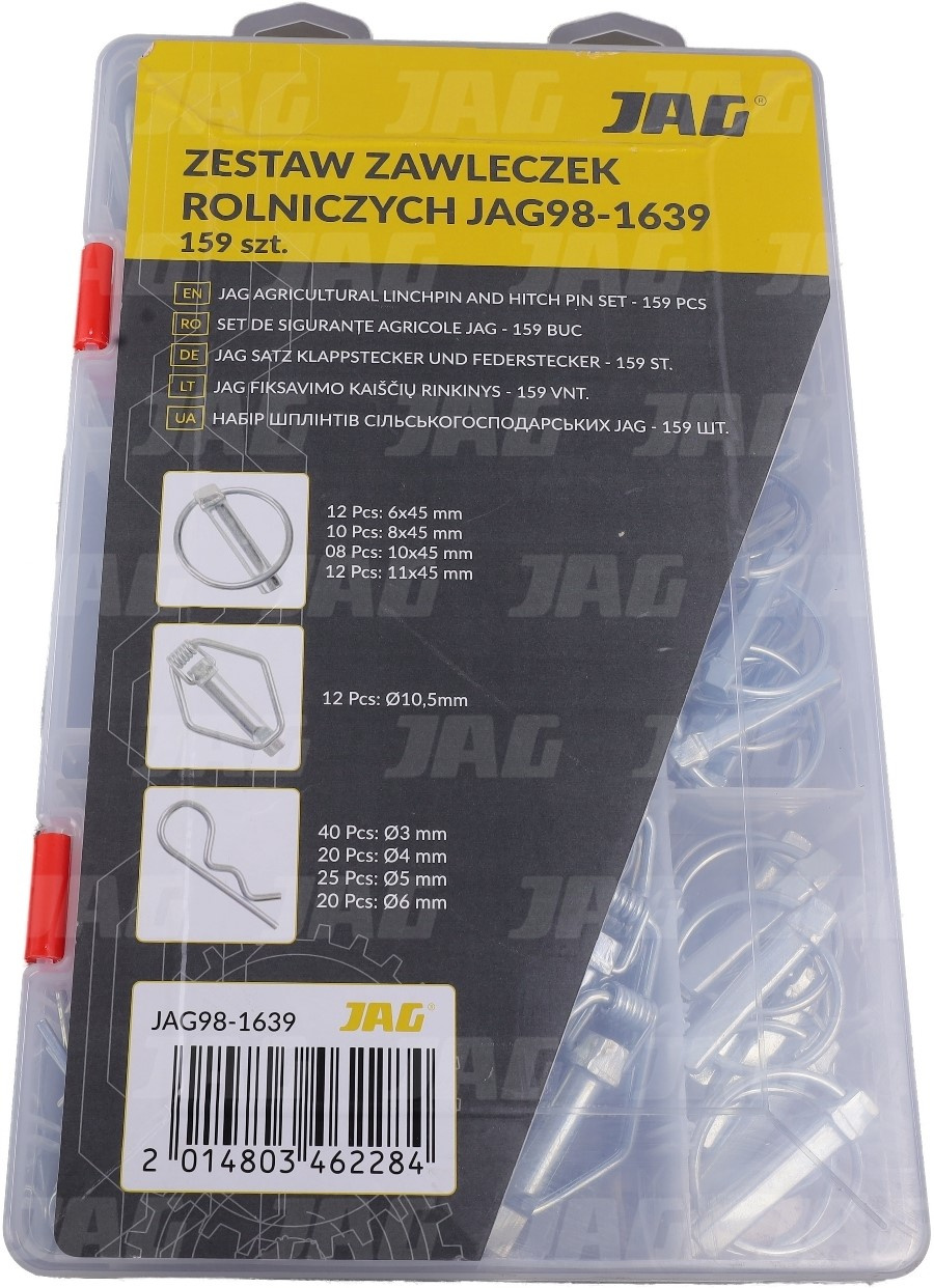 JAG98-1639 Zestaw zawleczek rolniczych JAG-159 szt