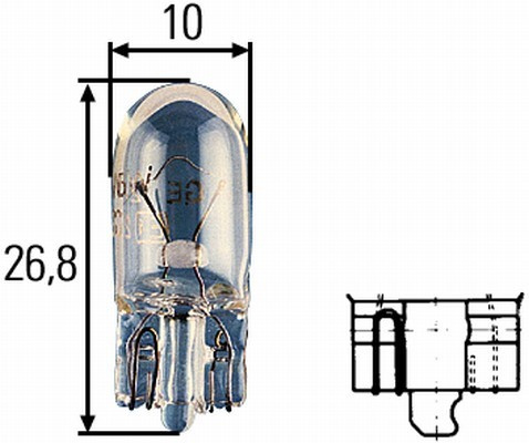 Żarówka 12V5W-W5W-W2.1X9.5D HELLA