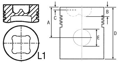 JAG99-0113 Tłok ze sworzeń